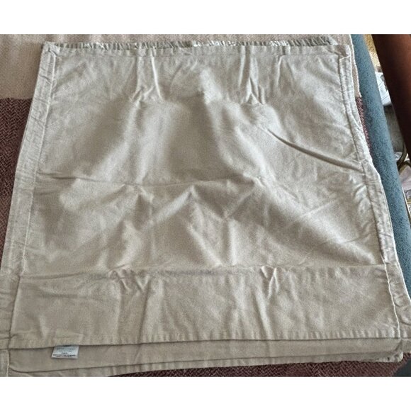 Set 2 Martha Stewart 26" Euro Cotton Flannel Pillow Shams Beige Off-white Leaves - Picture 6 of 10